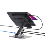 Ironwill® Pro Laptop Standaard & Hub – HDMI 4K & LAN – Space Grey