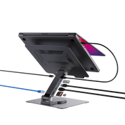 Ironwill® Pro Laptop Standaard & Hub – HDMI 4K & LAN – Space Grey