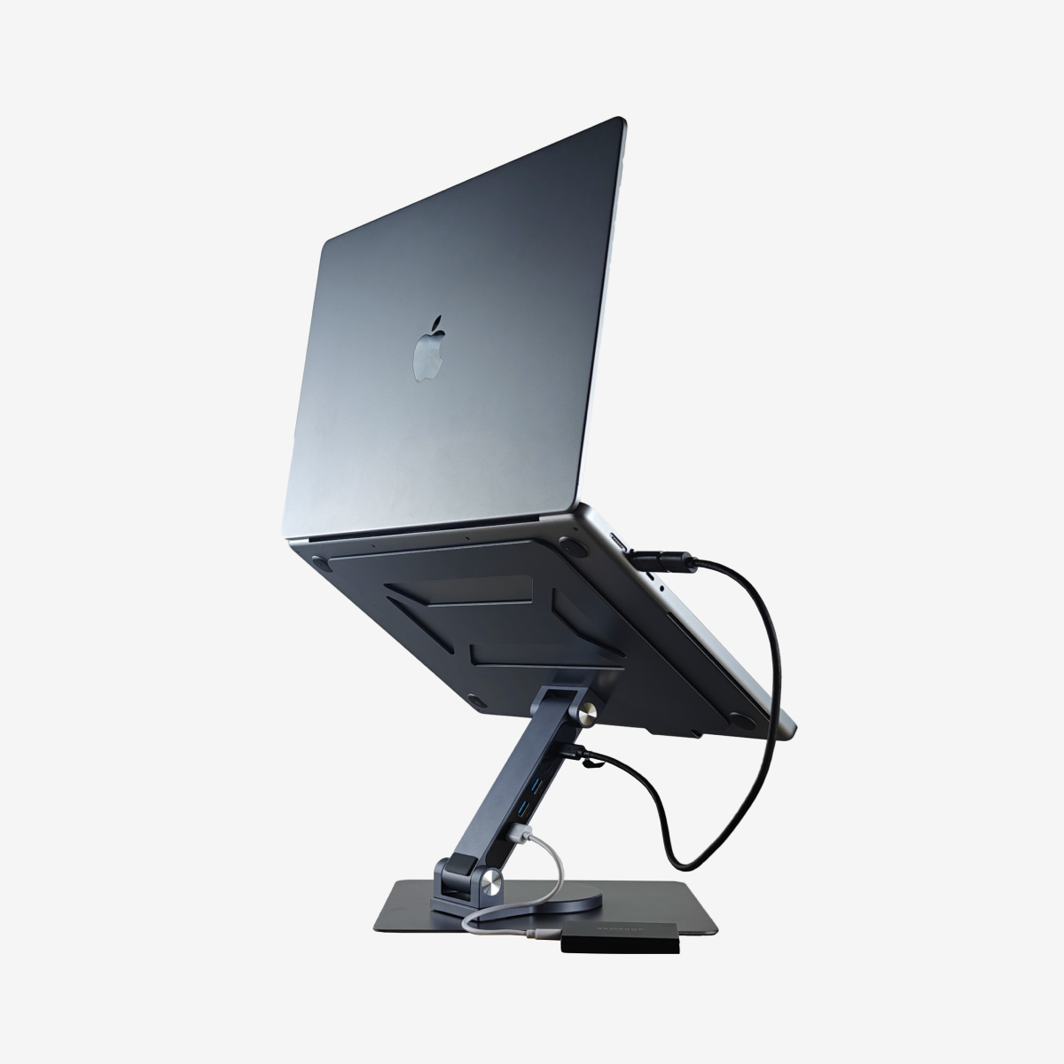 Ironwill® Essentials Laptop Standaard & Hub - Space Grey